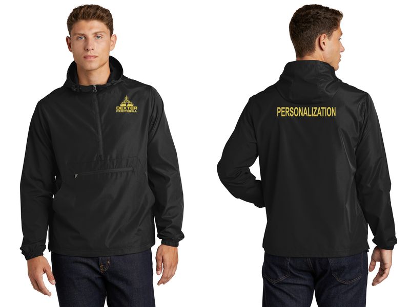 Packable Anorak Jacket - Black, Maroon