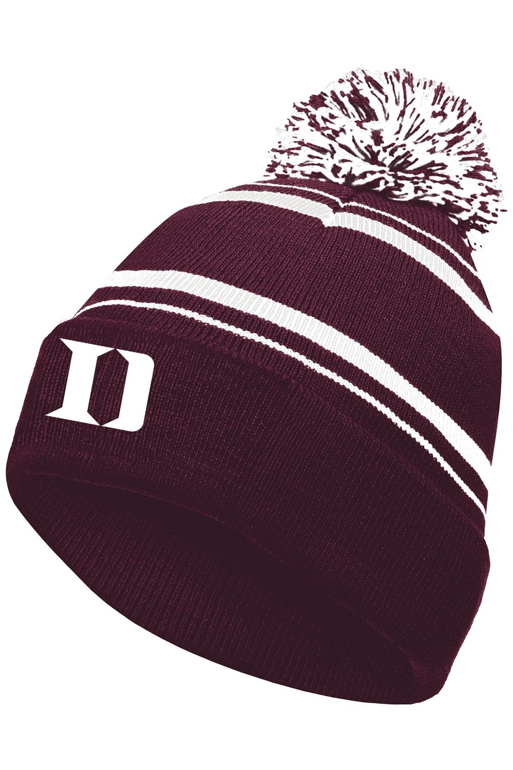 Homecoming Pom Beanie- Maroon, Black