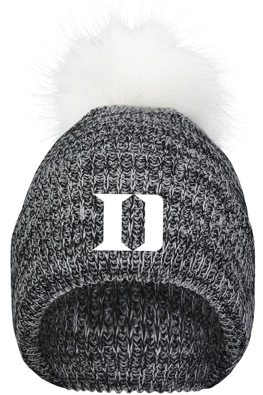 Faux Fur Pom Beanie-Black or Maroon