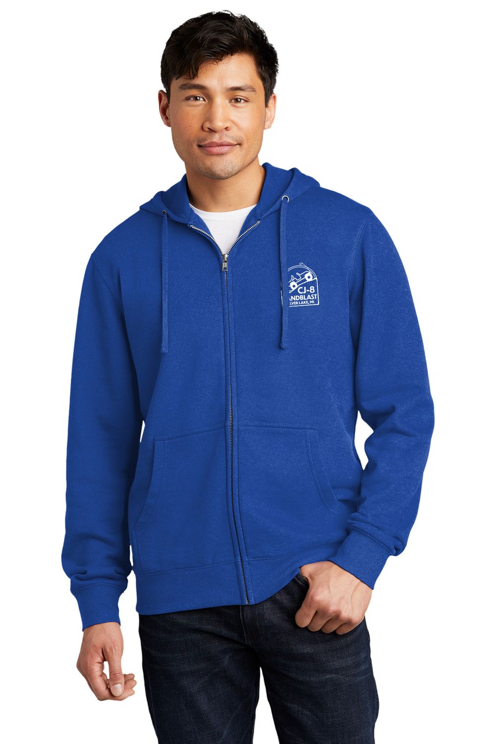 Fleece Full-Zip Hoodie -Royal
