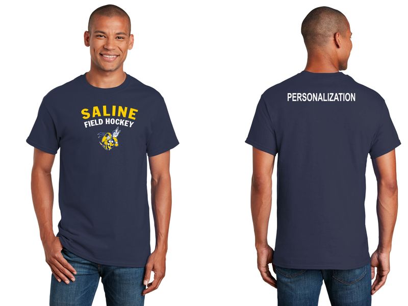 Unisex Basic Cotton Tee - Navy/Heather Grey/Heather Navy