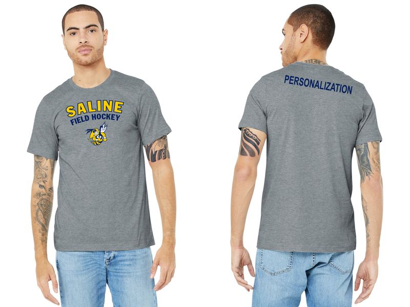 Unisex Heather CVC Short Sleeve Tee - Grey or Navy