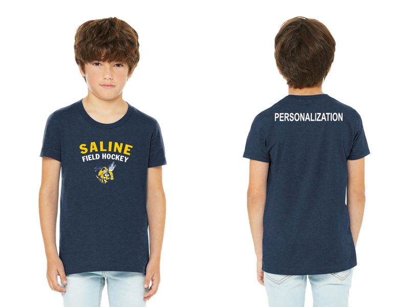Youth CVC Heathered Short Sleeve Tee - Grey or Navy