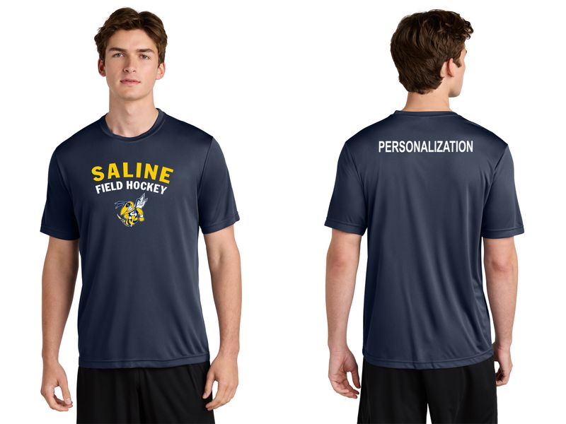 Unisex Short-Sleeve Performance Tee -Navy/Grey/Navy Heather/Grey Heather