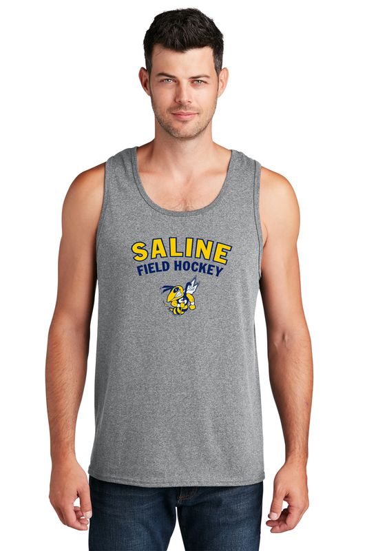 Unisex Core Cotton Tank Top - Navy/Heather Grey