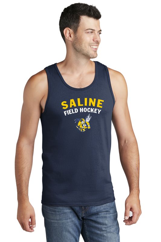 Unisex Core Cotton Tank Top - Navy/Heather Grey