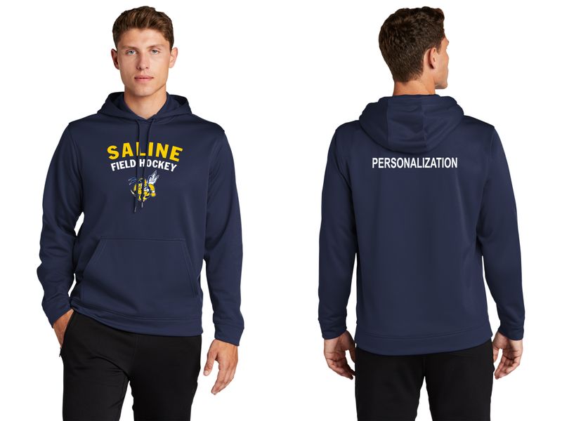 Performance Fleece Hooded Pullover -Navy