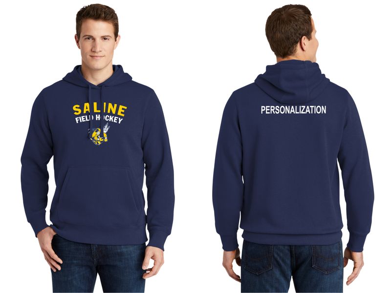 Unisex Pullover Hooded Sweatshirt -Navy/Heather Grey