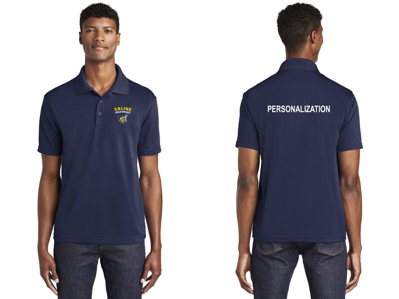 Unisex Racer Mesh Performance Polo - Navy/Heather Grey/White