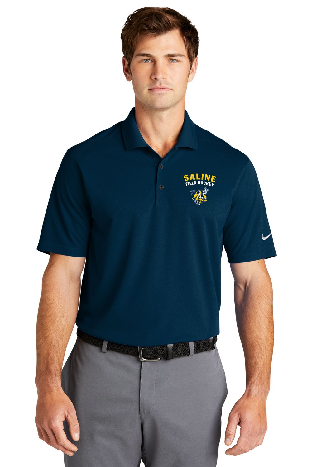 Nike Dri-FIT Micro Pique 2.0 Polo - Navy/Grey/White