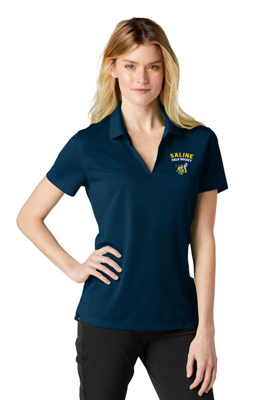 Nike Ladies Dri-FIT Micro Pique 2.0 Polo - Navy/Grey/White