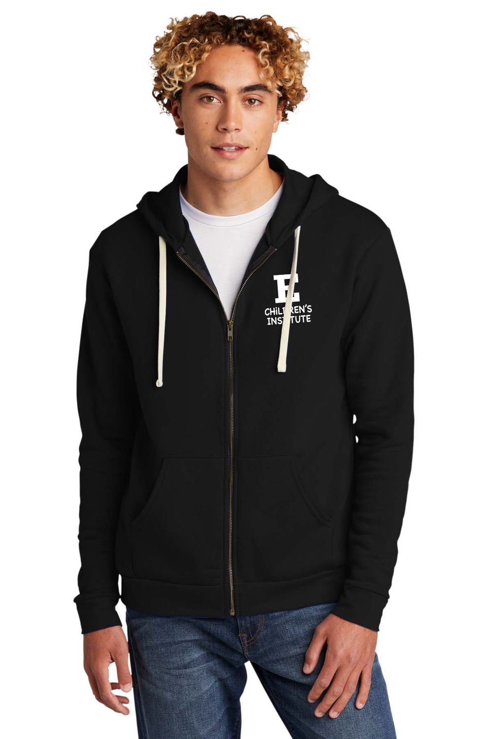 Unisex Santa Cruz Zip Hoodie- Black, Forest Green, Dark Grey, White