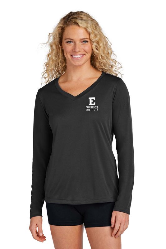 Ladies Long Sleeve Performance Tee- Black, Dark Green, Concrete Grey, White, Neon Pink, Purple