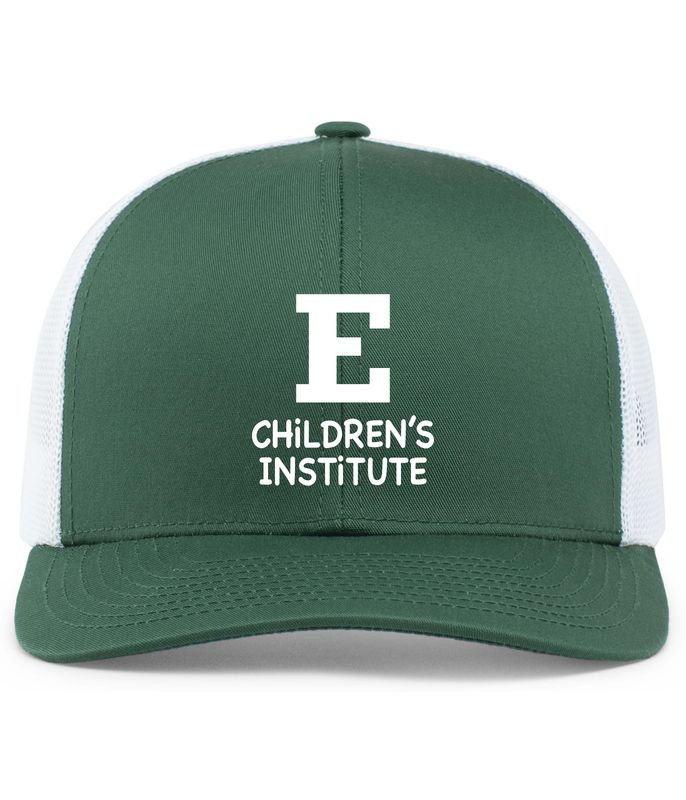Trucker Snapback Cap- Dark Green/White, White/White, Grey/White