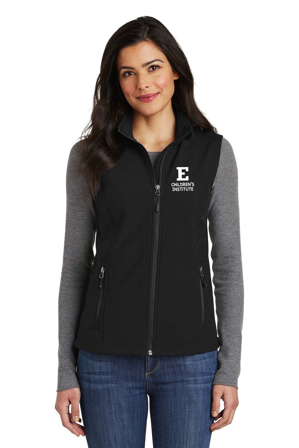 Ladies Core Soft Shell Vest - Black, Dark Grey, Marshmallow
