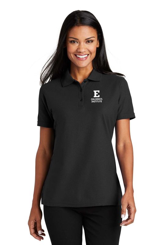 Women's Stain-Release Polo- Black, Dark Green, White