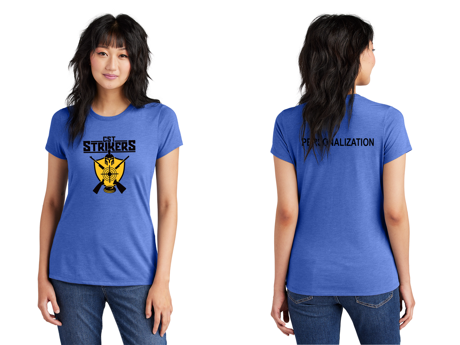 District Women’s Perfect Tri Tee- Royal Frost, White, Black, Maritime Frost