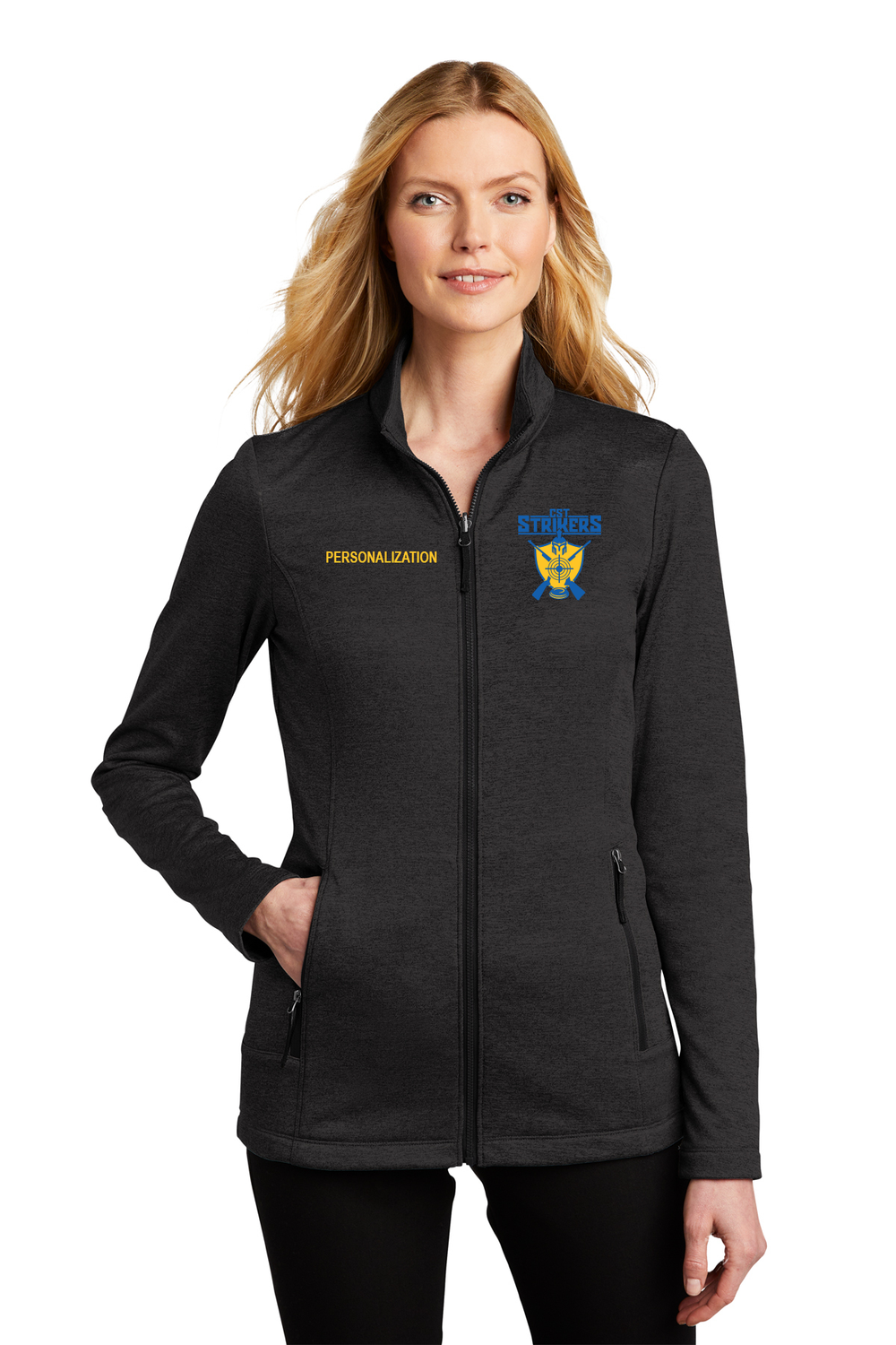 Port Authority Women's Collective Striated Fleece Jacket- Black, Navy, Grey