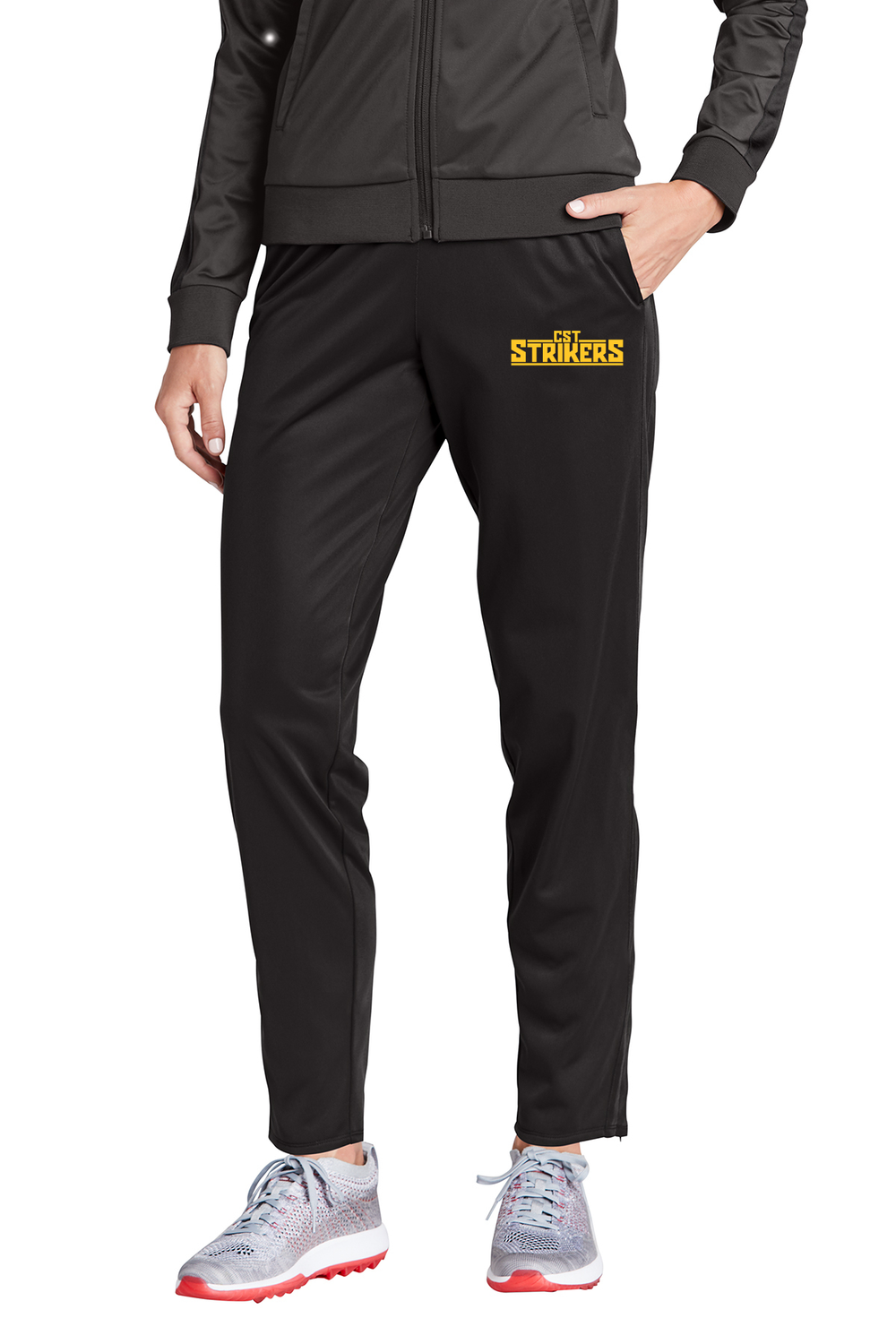 Ladies Tricot Track Jogger-Black
