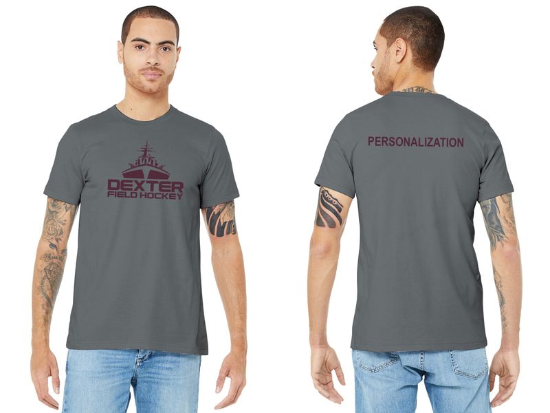 Cotton Tee (Available in Youth & Adult Sizes)-Maroon, White, and Dark Grey