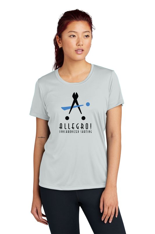 Ladies Short Sleeve Performance Tee- Silver, Red, Pink, White, Black, Carolina Blue