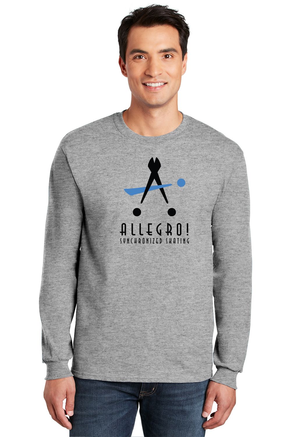 Adult Long Sleeve Tee- Sport Grey, Red, White, Black, Light Pink, Light Blue