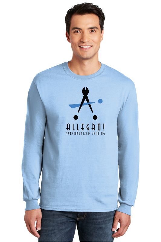 Adult Long Sleeve Tee- Sport Grey, Red, White, Black, Light Pink, Light Blue