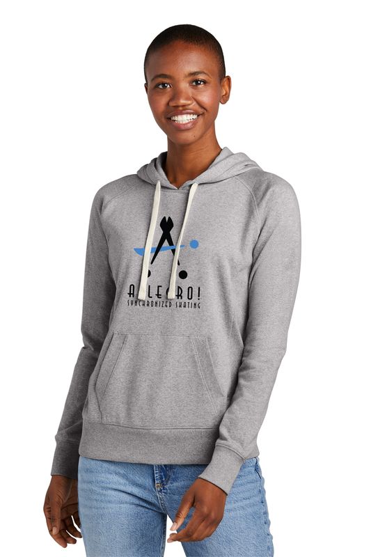 Women's Re-Fleece Hoodie-Light Grey, Black
