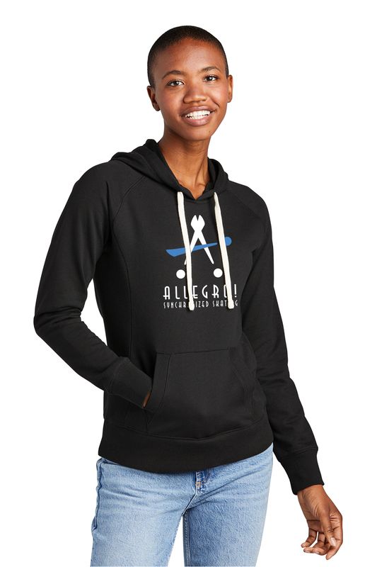 Women's Re-Fleece Hoodie-Light Grey, Black