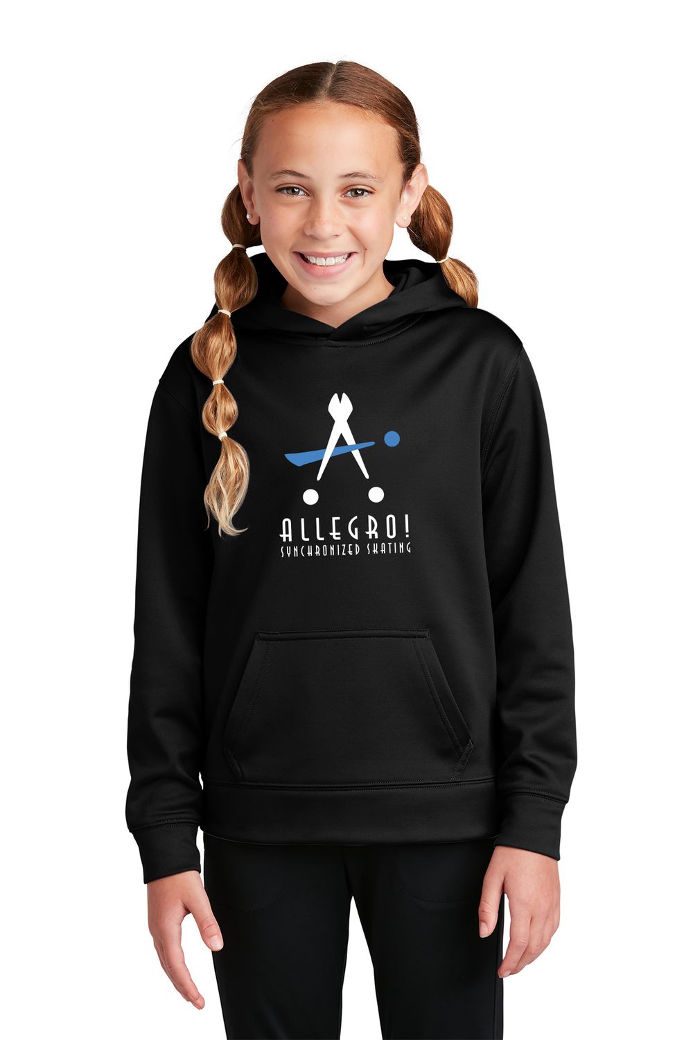 Youth Performance Hooded Sweatshirt-Grey, Black, Red Youth Performance Hooded Sweatshirt-Grey, Black, Red