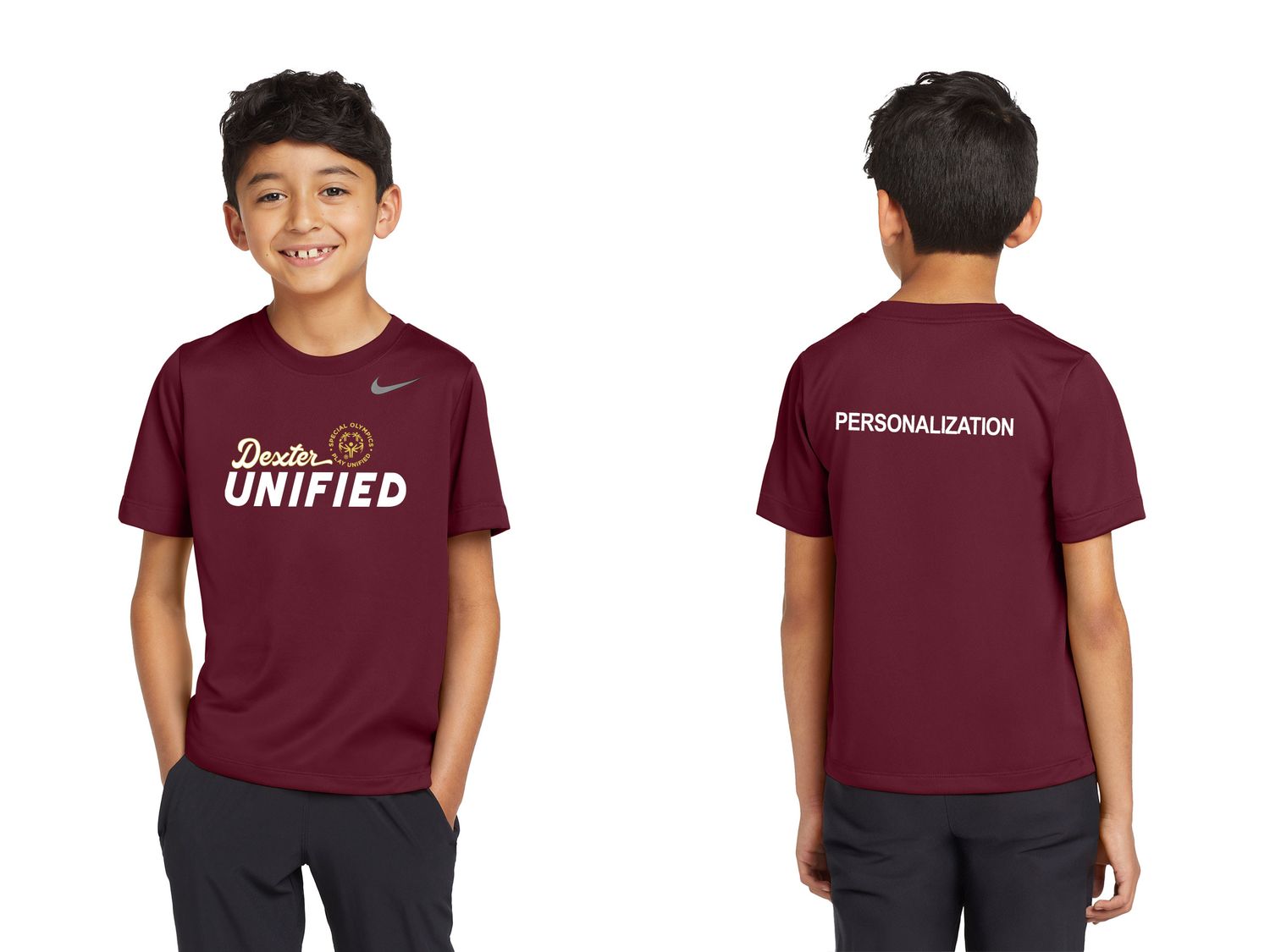 Nike Youth Team Short Sleeve T-Shirt- Maroon, Black, Heather Grey