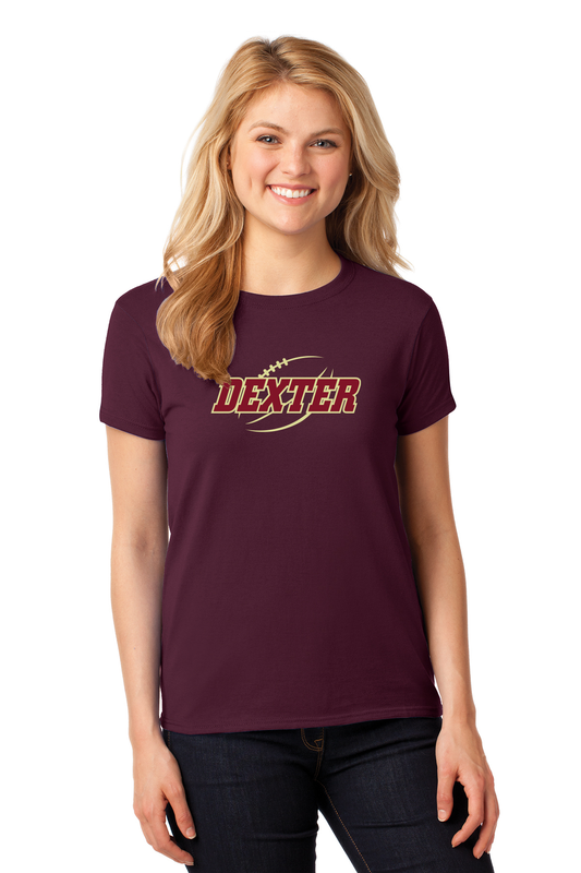 Ladies Short-Sleeve Heavy Cotton Tee - Maroon, Black, Grey
