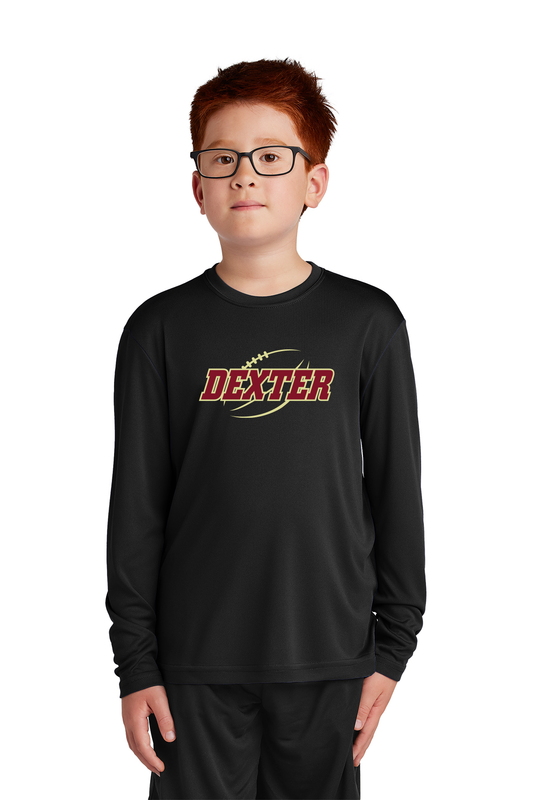 Youth Long Sleeve Performance Tee- Black, Maroon, Grey