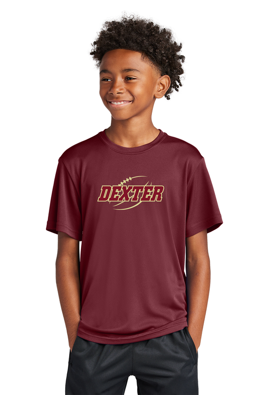 Youth Performance Short Sleeve Tee-Maroon, Black, Grey