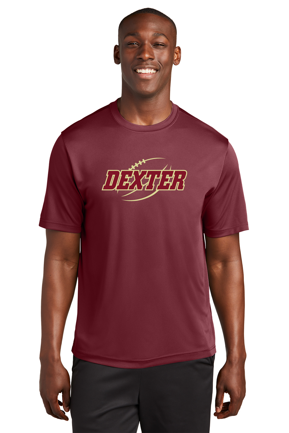 Adult Short Sleeve Performance Tee- Maroon, Black, Grey