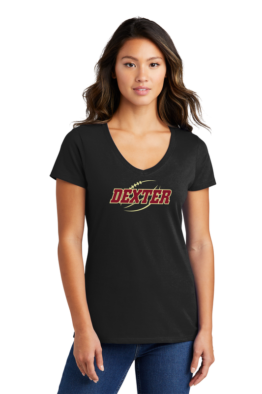 Ladies' Fan Favorite V Neck Tee- Black, Grey