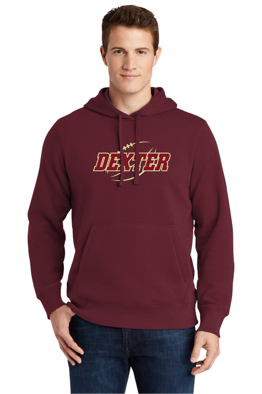Adult Pullover Hooded Sweatshirt- Maroon, Black, Grey