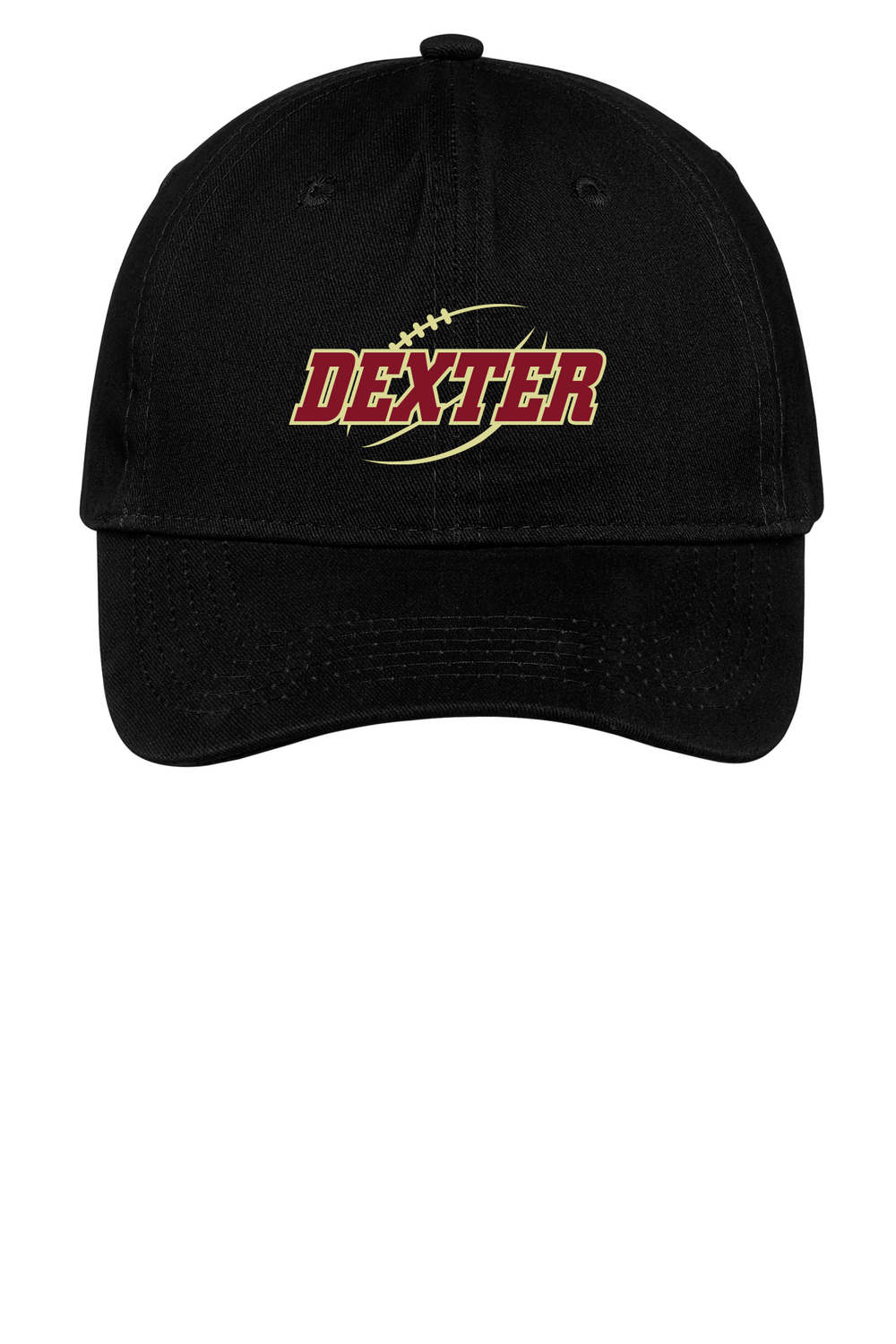 Brushed Twill Low Profile Cap - Black/Maroon
