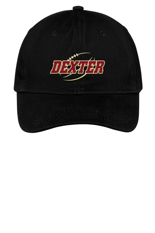 Brushed Twill Low Profile Cap - Black/Maroon