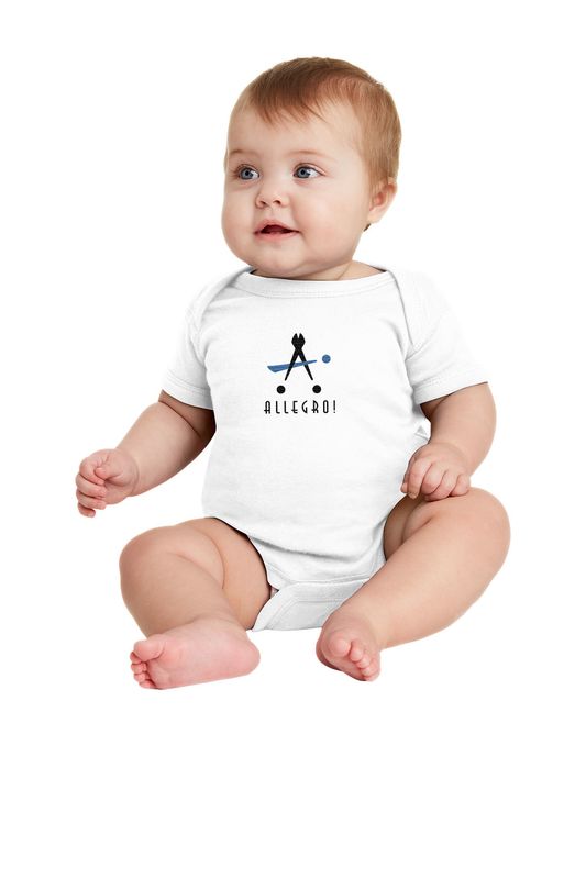 Infant Short Sleeve Baby Rib Bodysuit- White