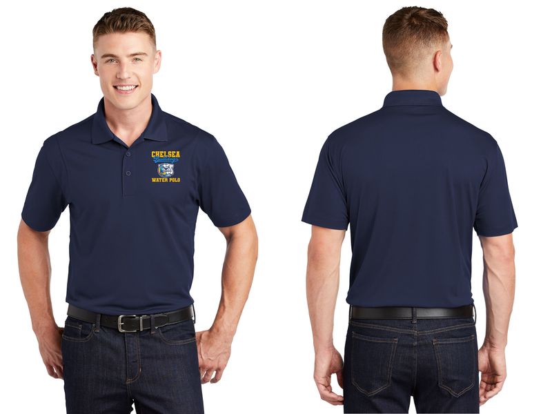Men's Micropique Sport-Wick Polo - Navy, Grey