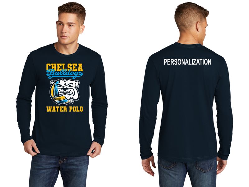 Adult Next Level Cotton Long Sleeve Tee- Navy, Dark Grey