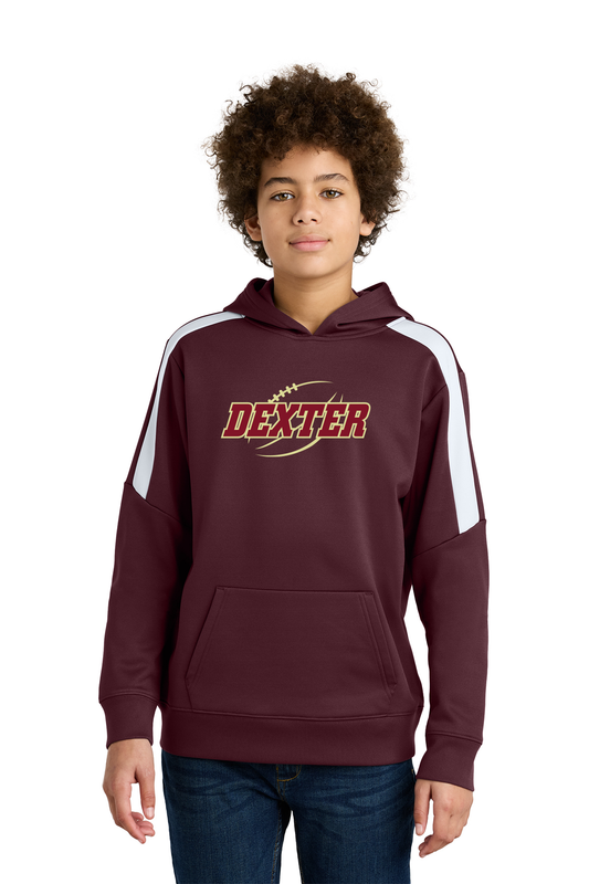 Sport-Tek Youth Sport-Wick Fleece United Pullover Hoodie- Maroon/White, Black/White, Grey/White