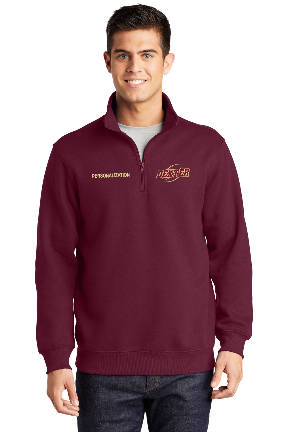 Adult 1/4 Zip Sweatshirt- Black, Maroon, Light Grey, Dark Grey