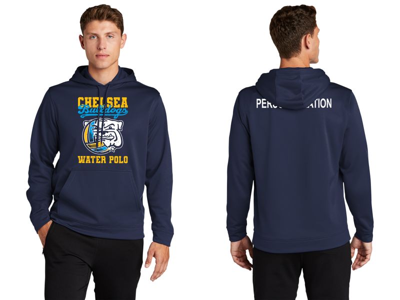 Adult Performance Hooded Sweatshirt- Navy, Dark Grey
