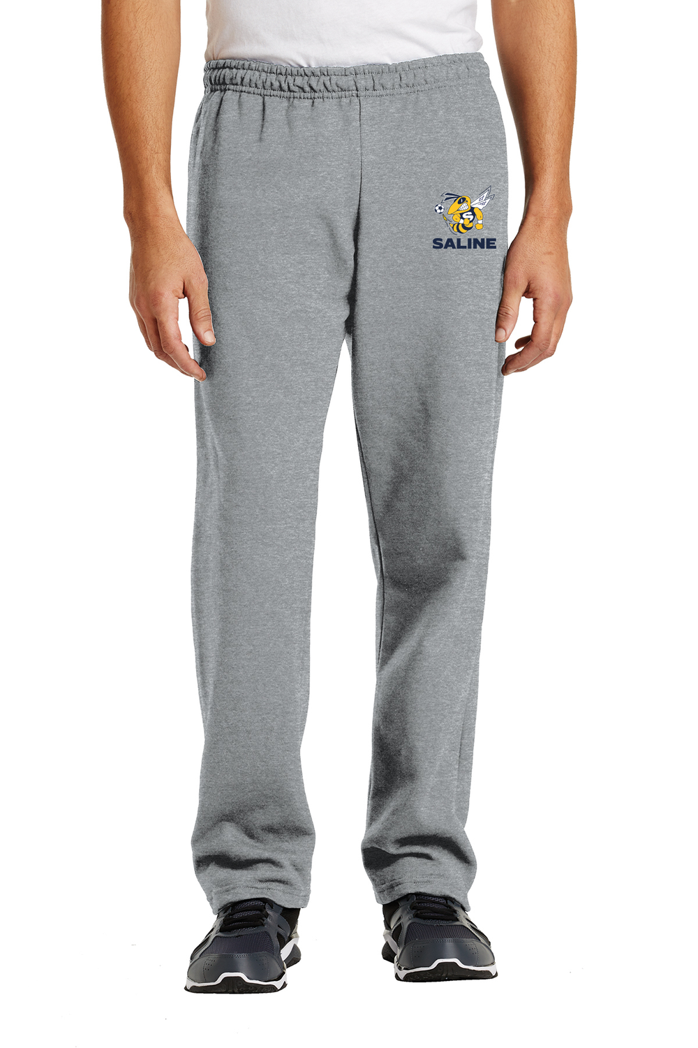 Unisex Heavy Blend Open End Sweatpants- Navy, Grey