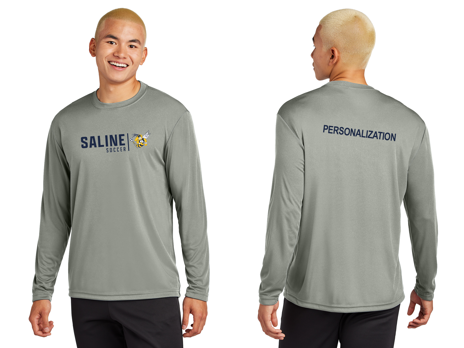 Adult Long Sleeve Performance- Grey, Gold, Navy, White