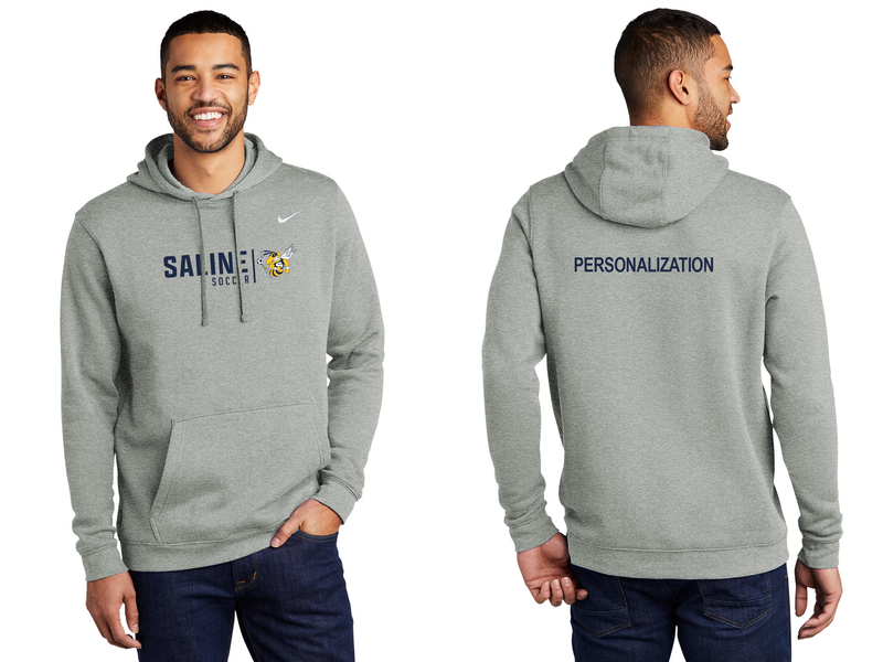 Adult Nike Club Fleece Pullover Hoodie- Grey, Navy, White