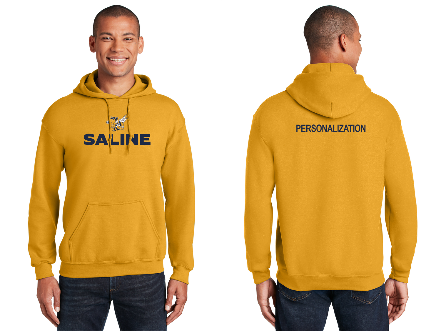 Unisex Heavy Blend Hooded Sweatshirt- Gold, Navy, Grey, White