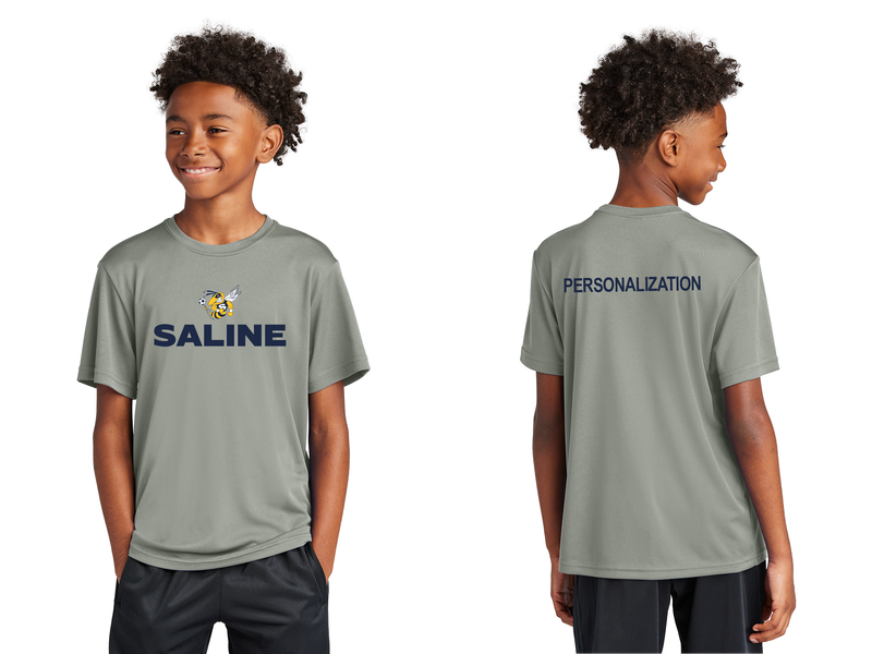 Youth Unisex Performance Tee- Grey, Navy, White